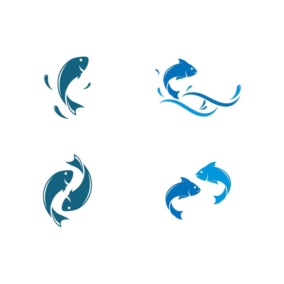 Fish logo template. Creative vector symbol of fishing club