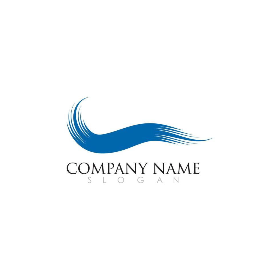 Water Wave Logo Template. vector Icon illustration