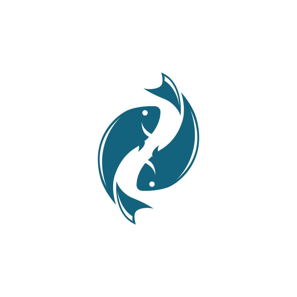 Fish logo template. Creative vector symbol of fishing club