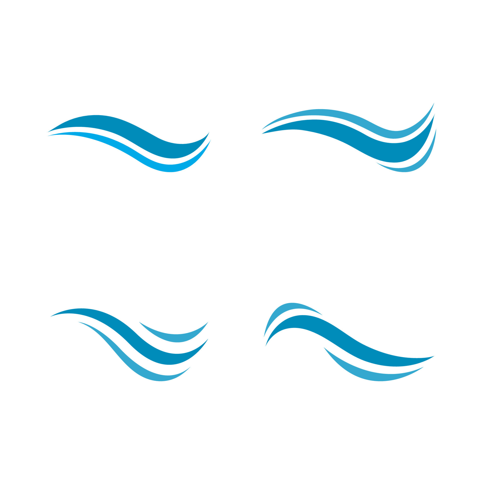 Water Wave Logo Template. vector Icon illustration 14432869 Vector Art ...