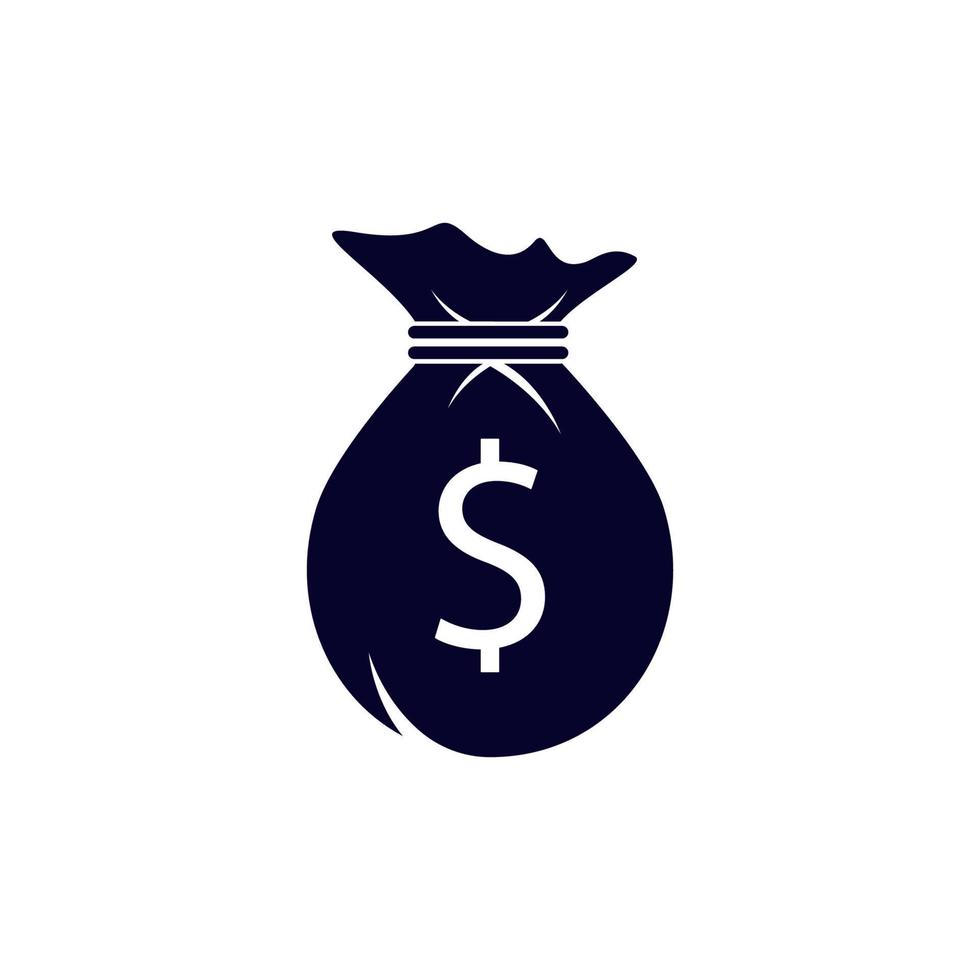 Money bag icon illustration isolated sign symbol. Money bag vector logo. Flat design