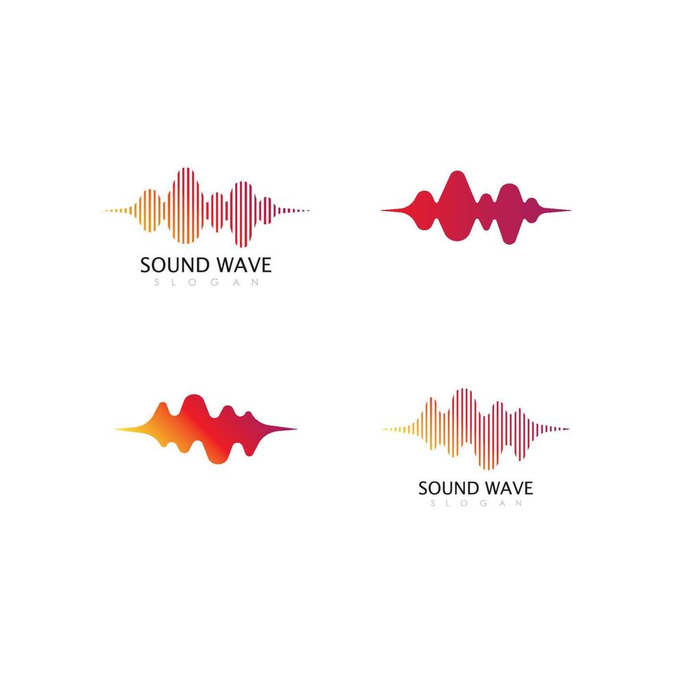 Ilustración de vector de ondas de sonido