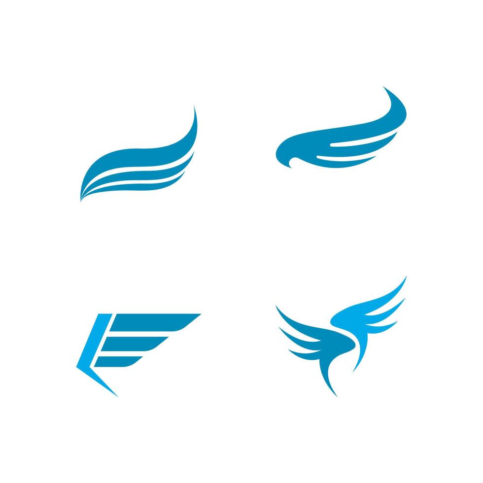 símbolo de logotipo de ala para un profesional vector