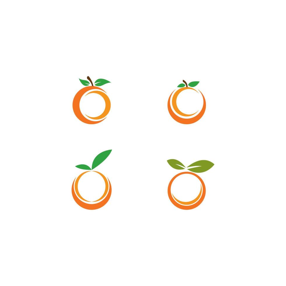 Orange template logo design. Vector