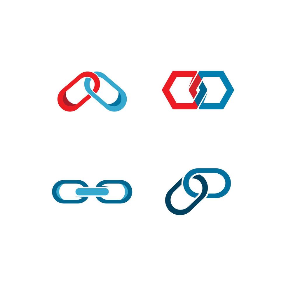 chain logo template vector icon illustration