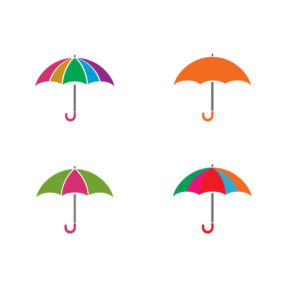 umbrella logo template vector icon illustration