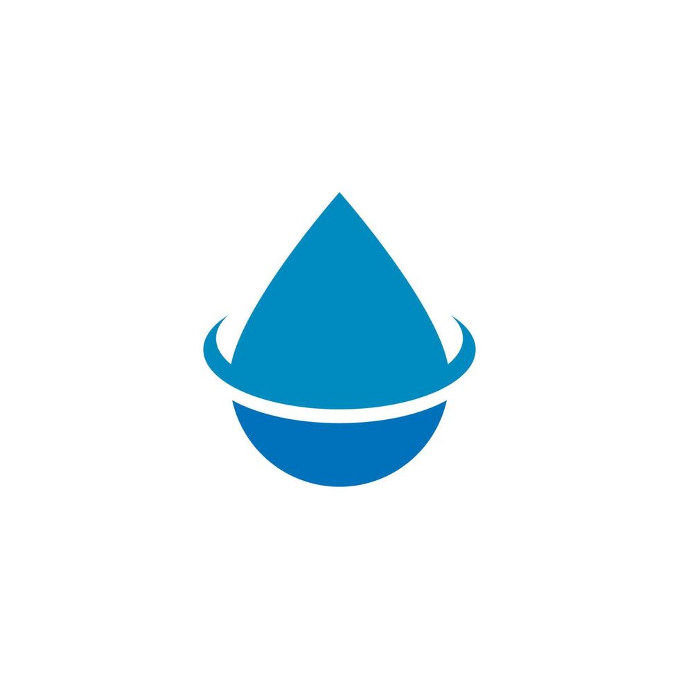 Ilustración de icono de vector de plantilla de logotipo de gota de agua