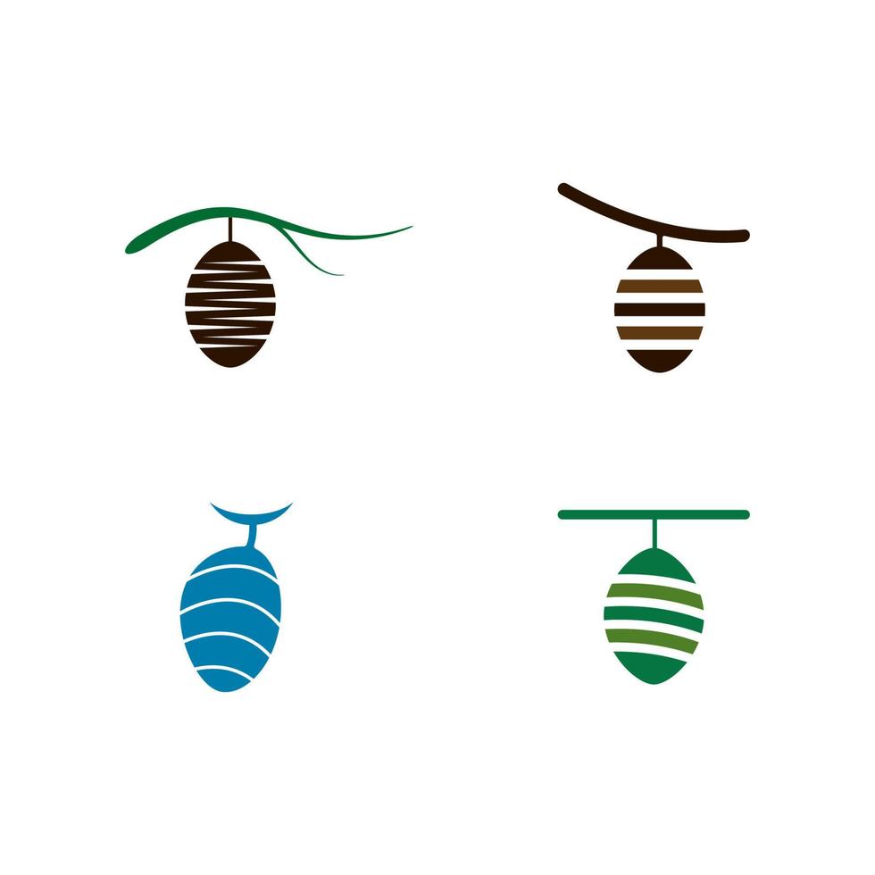 ilustración de icono de vector de plantilla de logotipo de capullo
