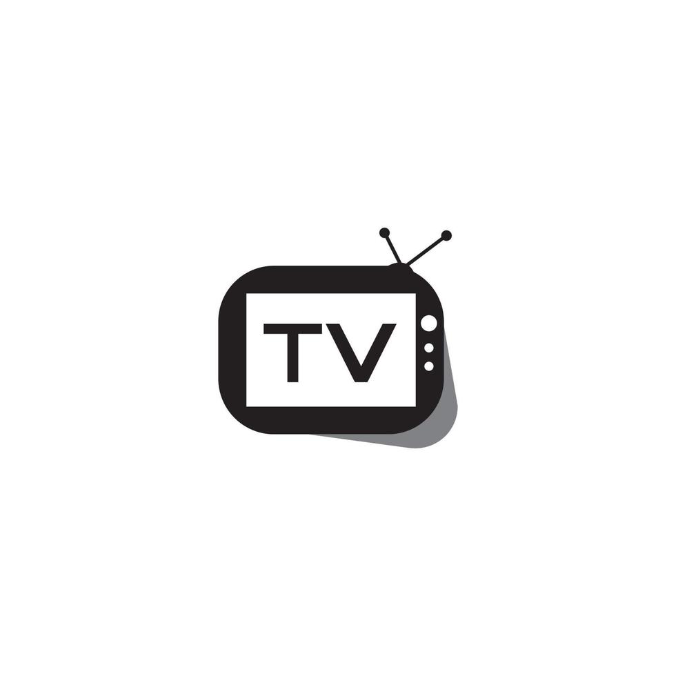TV logo design flat icon illustration vector