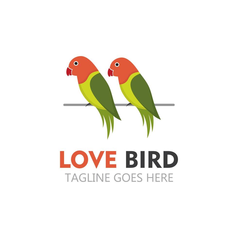 beauty lovebird logo vector icon