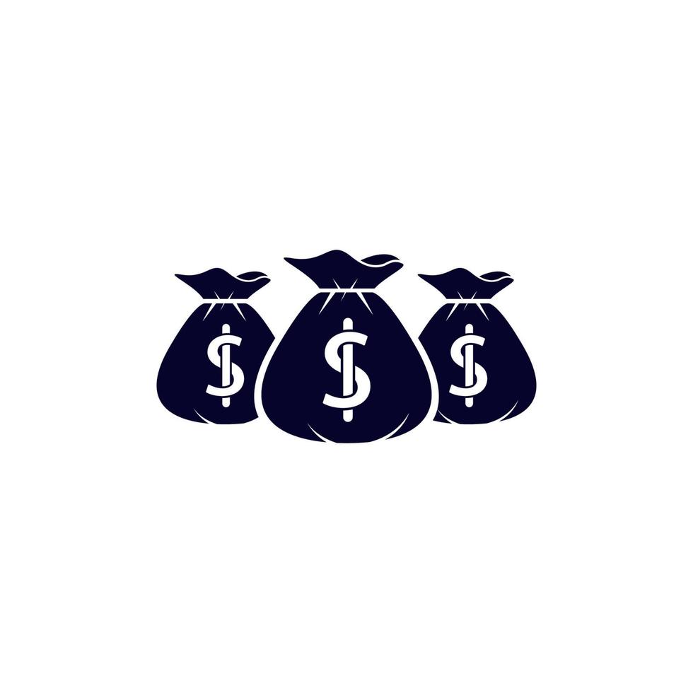 Money bag icon illustration isolated sign symbol. Money bag vector logo. Flat design