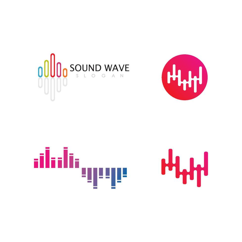 Sound waves vector illustration