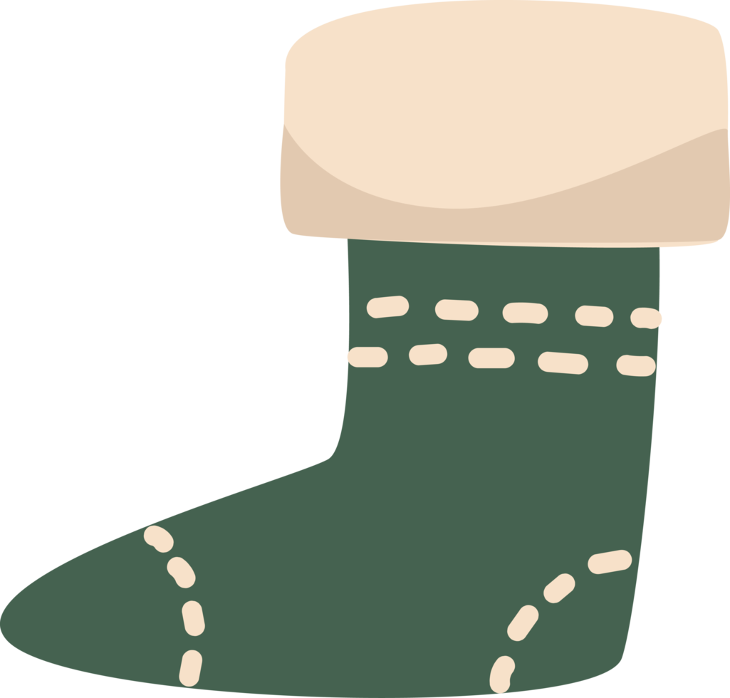 Christmas socks for Christmas. PNG illustration.