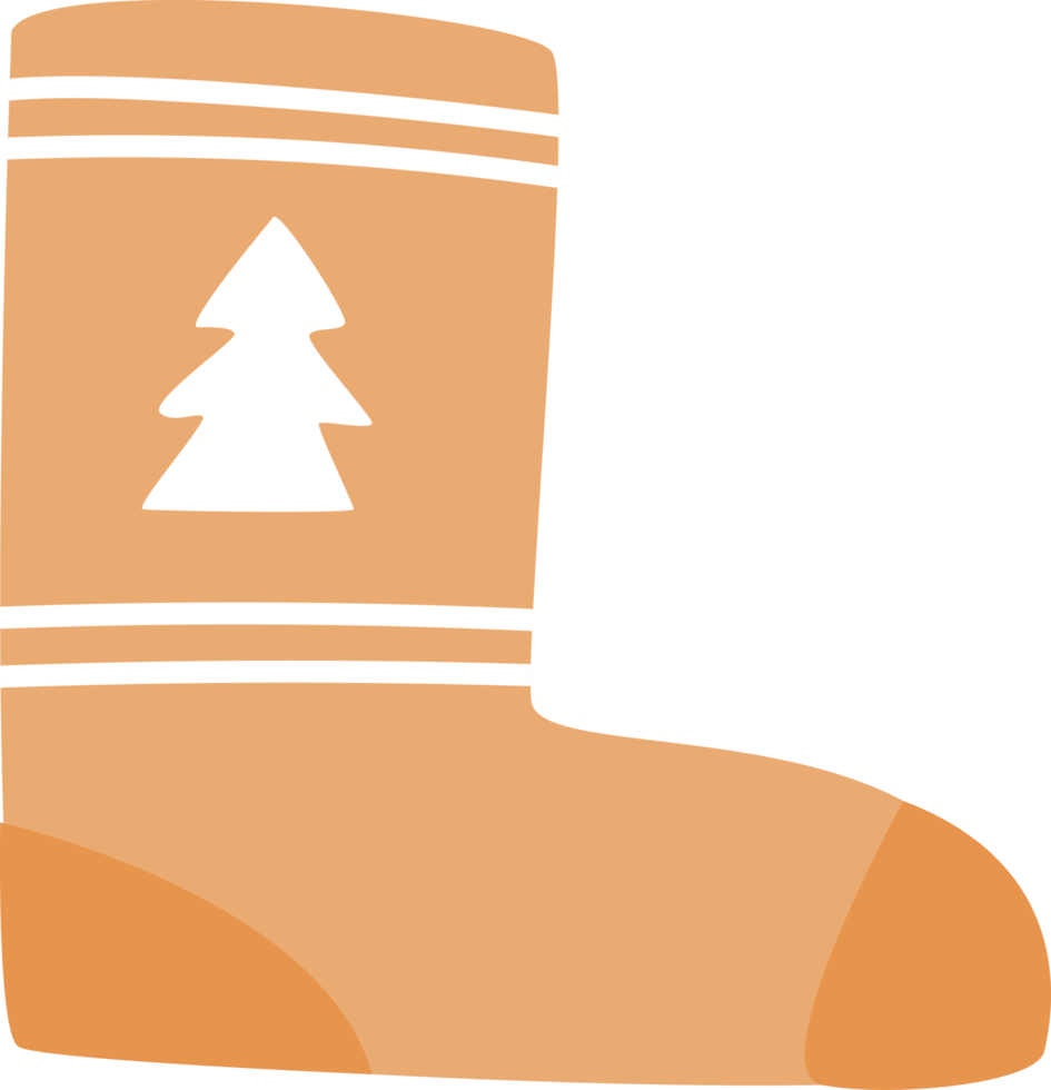 Christmas socks for Christmas. PNG illustration.