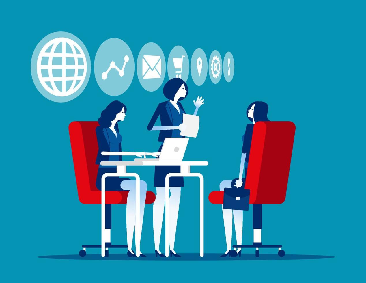 Business and Financial advisor. Concept business vector illustration, Meeting