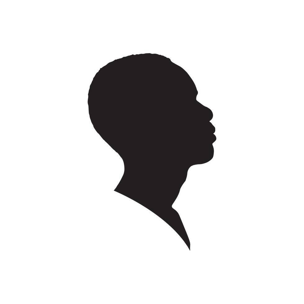 African man side view face silhouette 14433093 Vector Art at Vecteezy