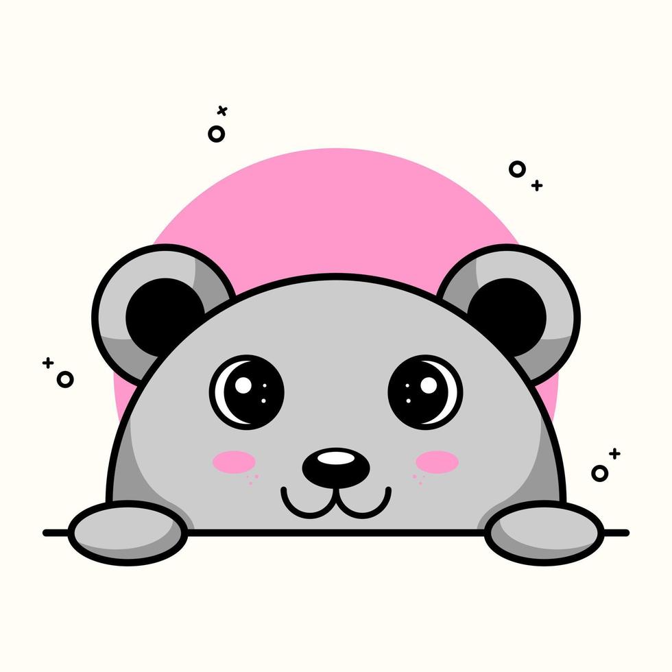 panda lindo vector ilustración