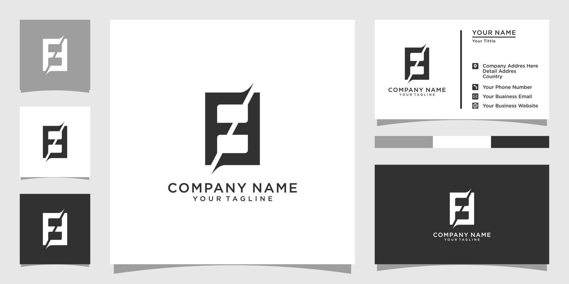 FF or F initial letter logo design concept vector