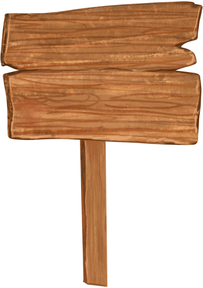 Hand Drawn Wooden Sign Board with Classic Style 14433253 PNG