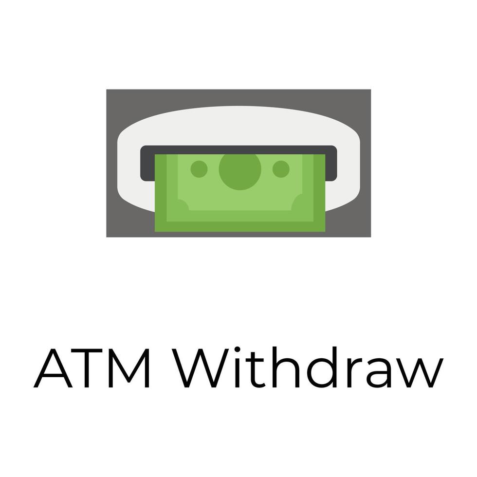 Trendy ATM Withdrawal vector