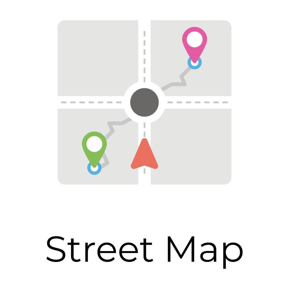 Trendy Street map vector