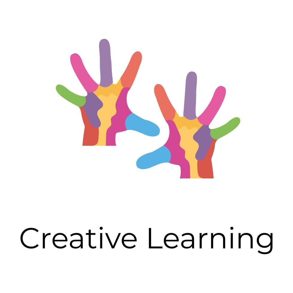 Trendy Creative Learning vector