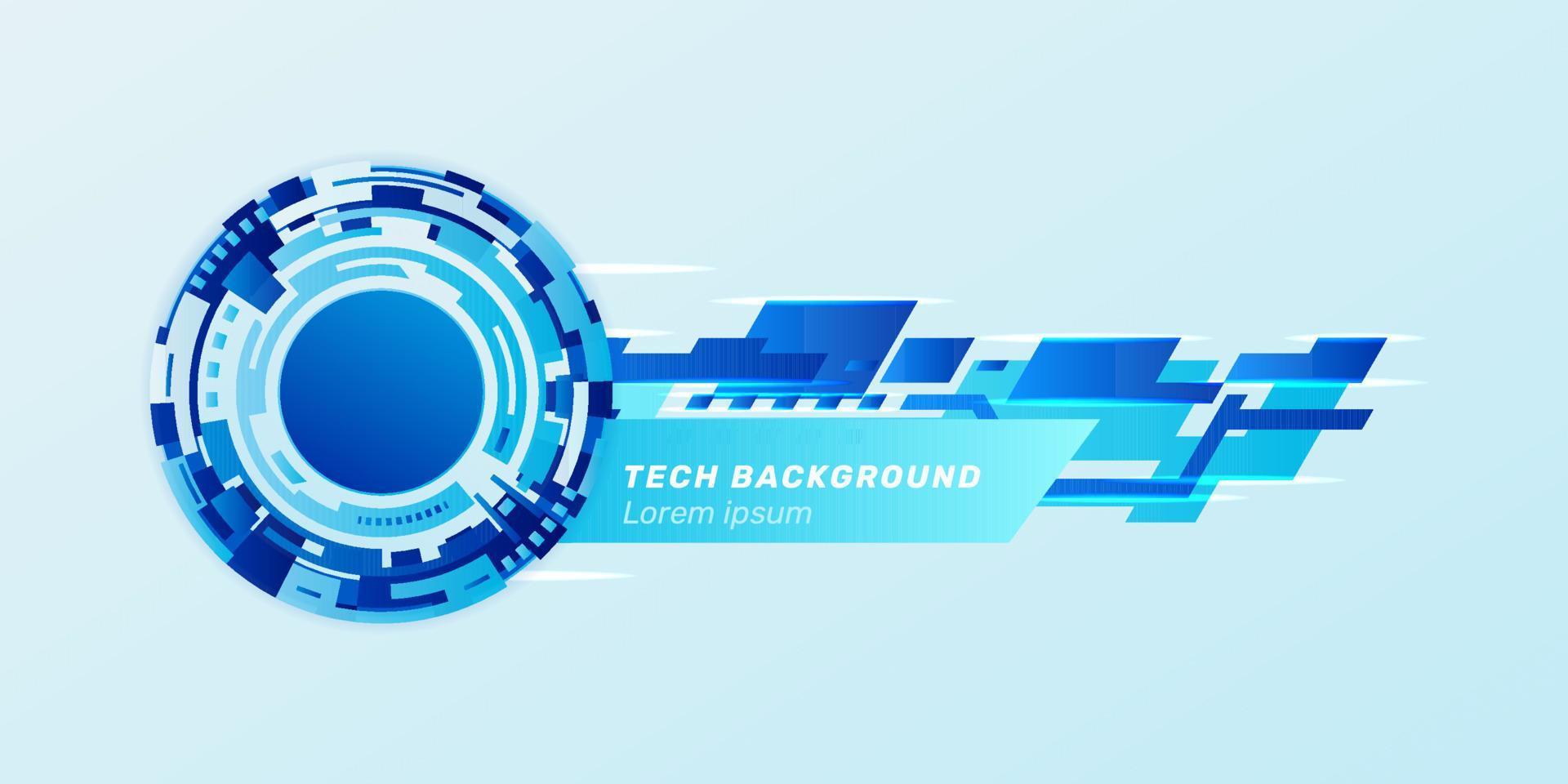 Abstract digital Technology Futuristic concept blue color cyber energy network background vector