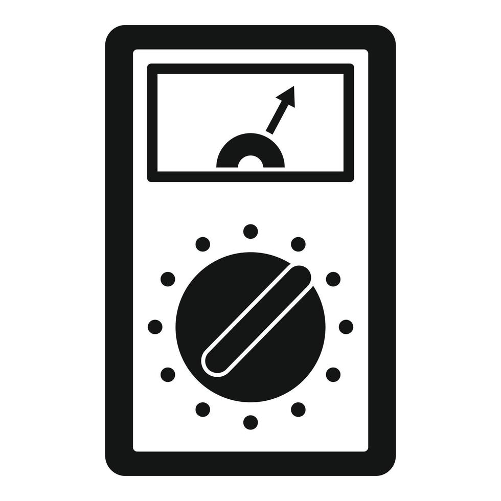 Analog multimeter icon, simple style vector