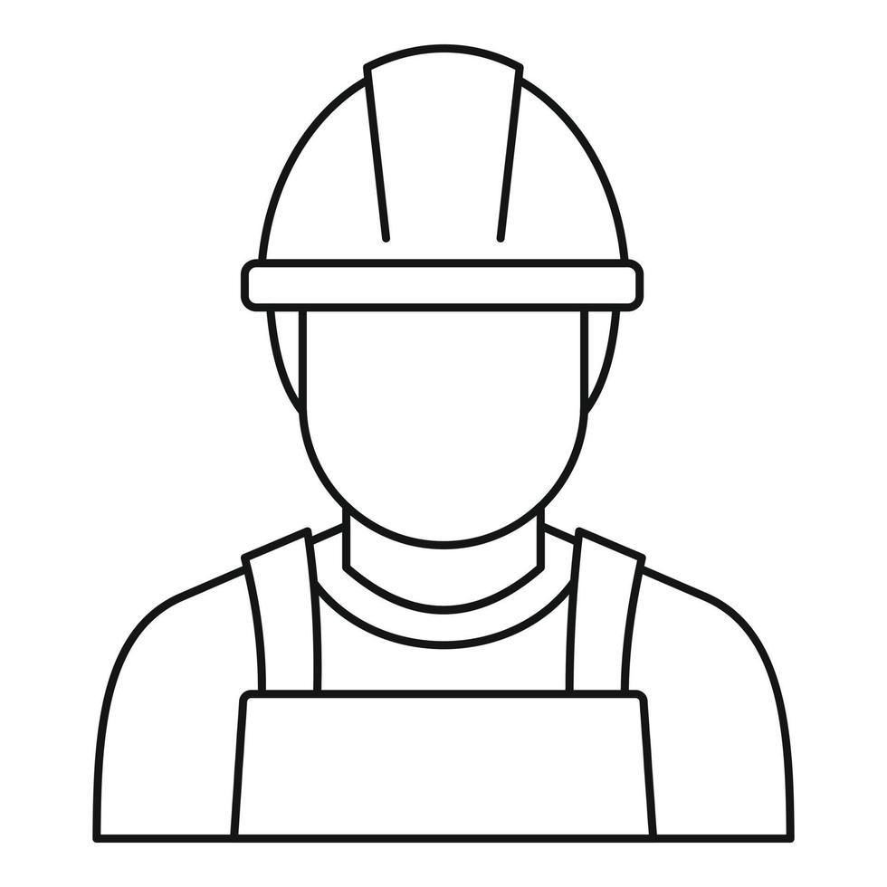 Welding man icon, outline style vector
