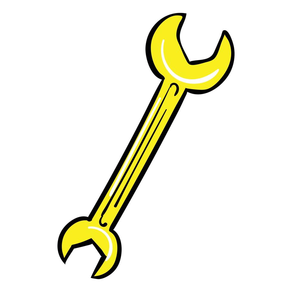 Toy key icon, cartoon style vector