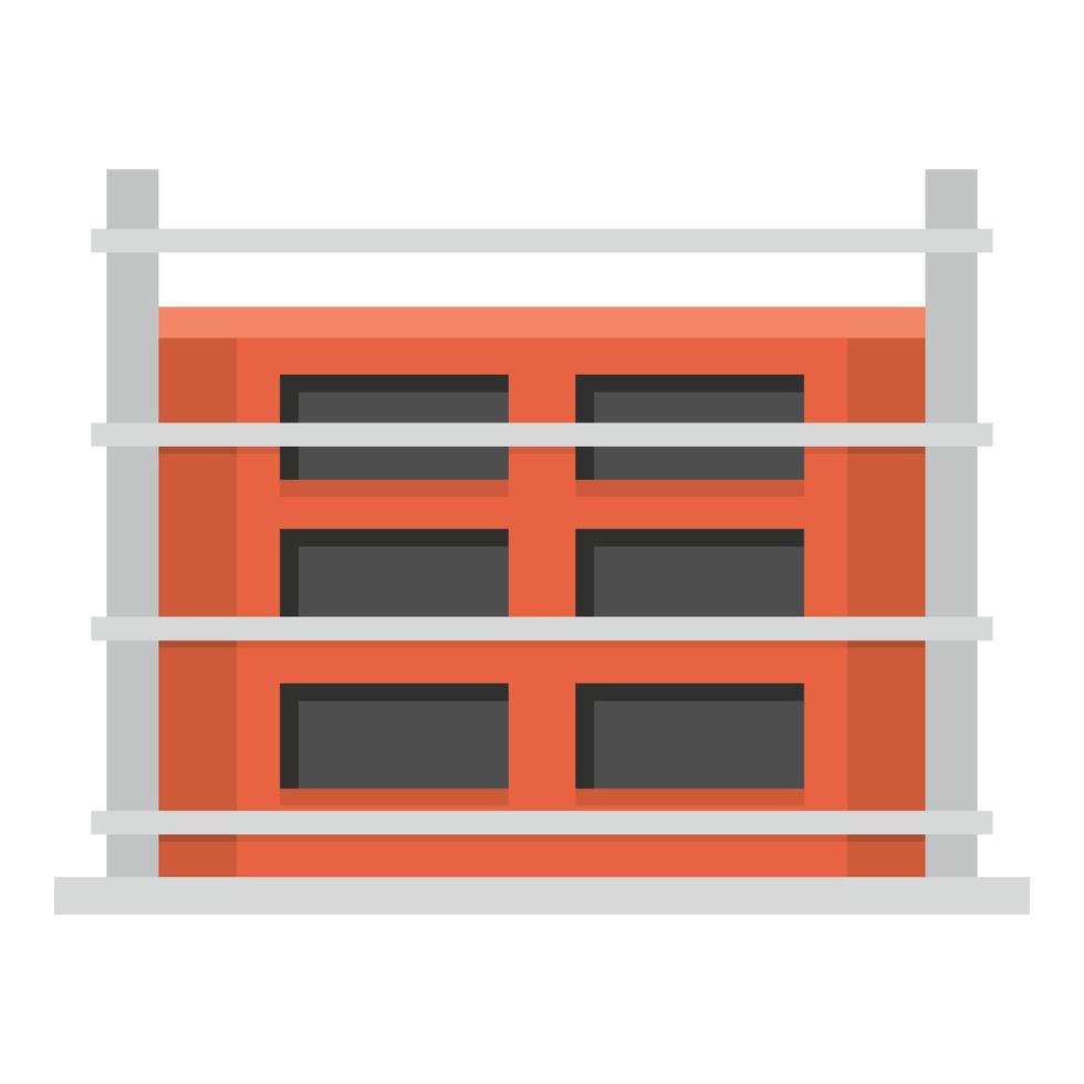 Structure of house icon, flat style vector