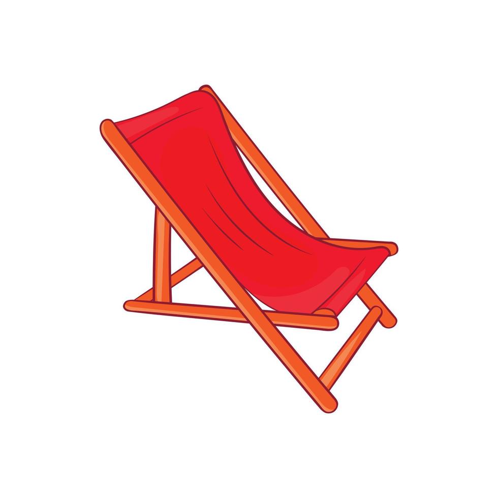 Lounger icon, cartoon style vector