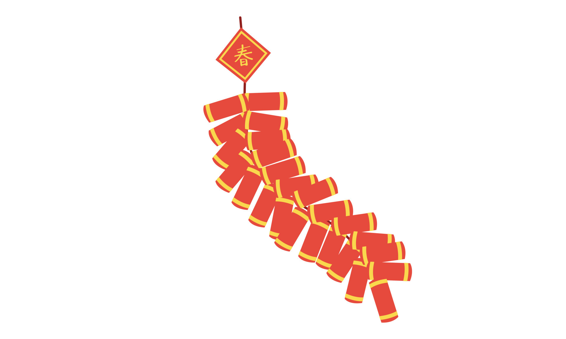 Chinese New Year firecracker clipart. Simple Chinese red