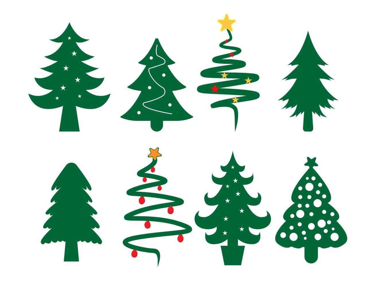 gráfico de árbol de navidad decorado vector