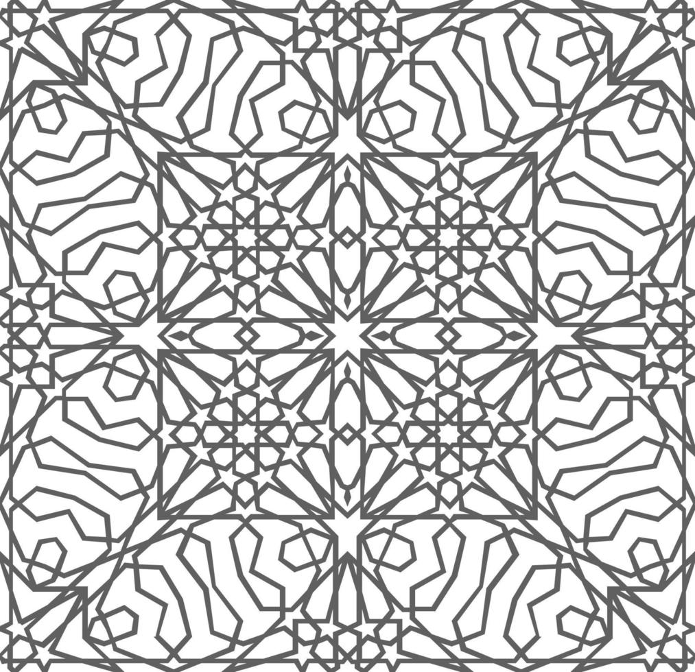 Arabic pattern ramadan mubarak muslim star pattern simple. Flower square design. Islamic pattern background. Circle pattern islamic flower vector. vector