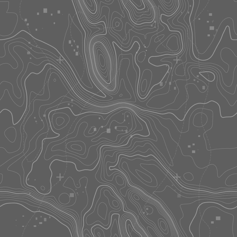 Seamless vector topographic map background. Line topography map seamless pattern. Contour background geographic grid. Mountain hiking trail over terrain. Seamless wavy pattern.