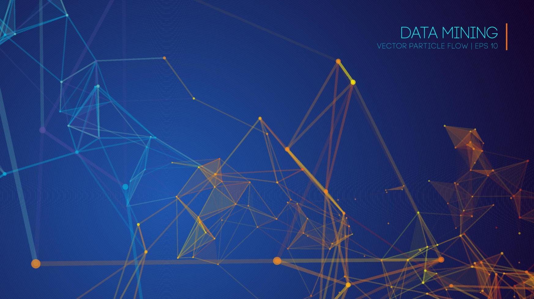 Data mining and management. Big data abstract vector illustration. Technology background blue.