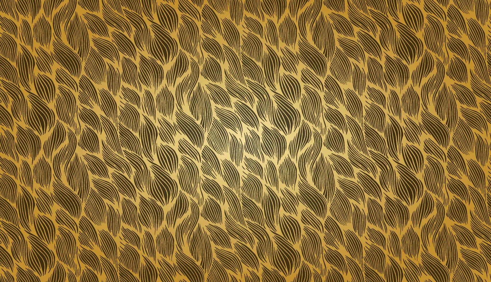 patrón sin costuras de encaje dorado. patrón de oro retro estilo de línea simple. Ilustración de vector de fondo de onda suave dorado.