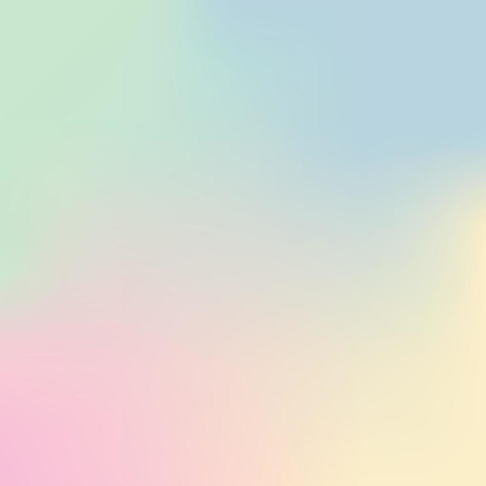 Color gradation vector background, square layout. Abstract pastel effect backdrop design, dramatic saturation trendy futuristic style. Color blending purple, green, cream, pink, blue gradient mesh.