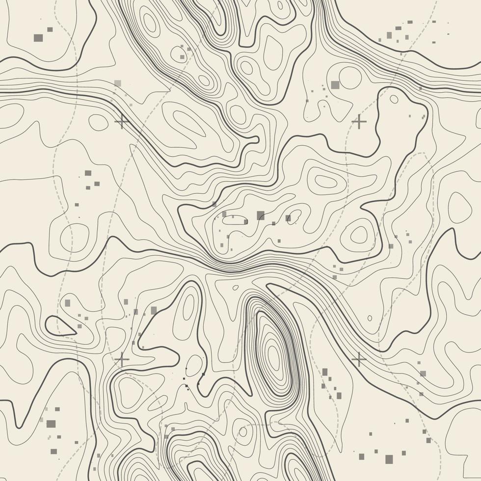 Seamless vector topographic map background. Line topography map seamless pattern. Contour background geographic grid. Mountain hiking trail over terrain. Seamless wavy pattern.