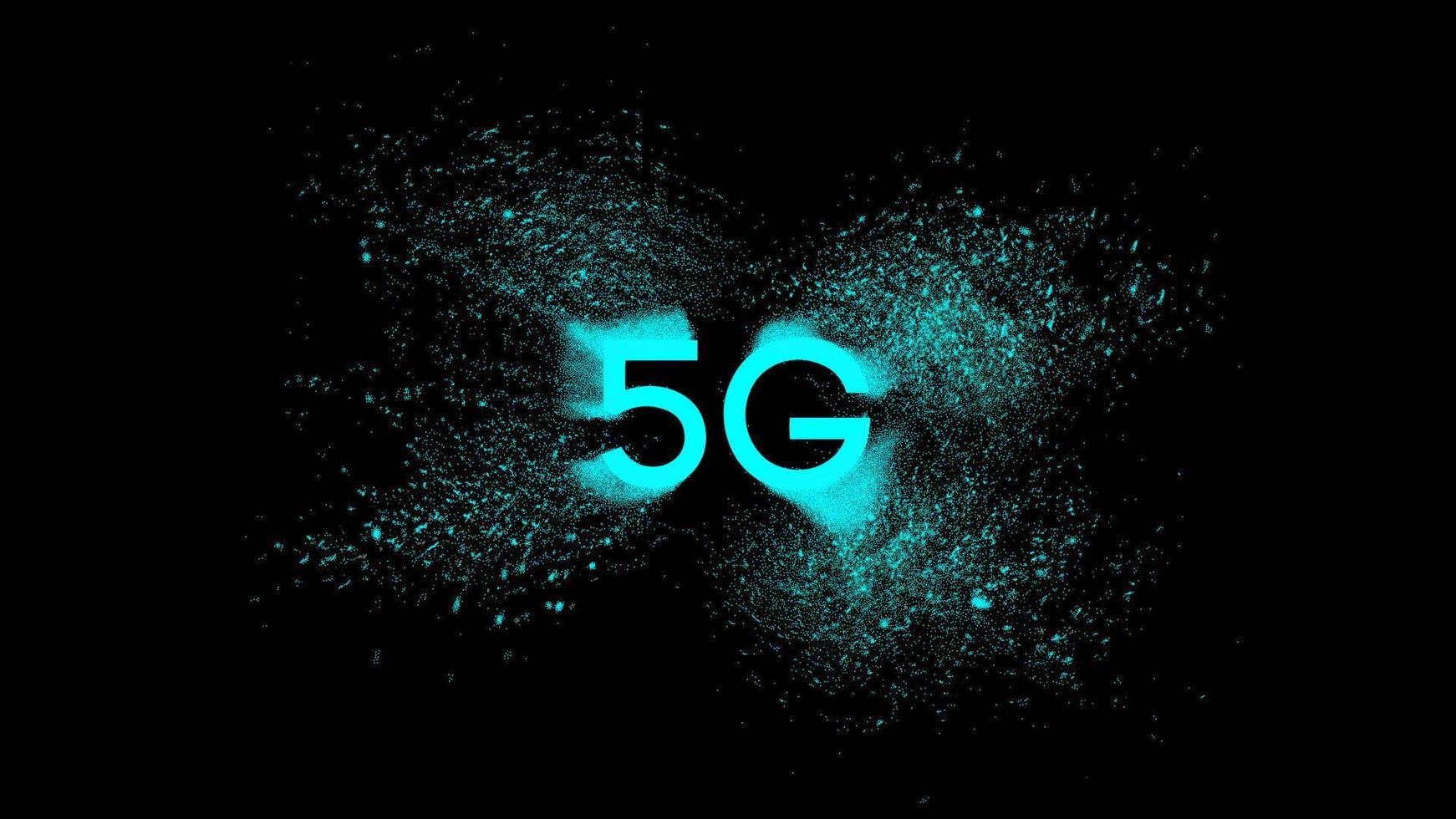 Fondo de tecnología de red 5g. concepto de transferencia de datos de vector 5g. eps 10