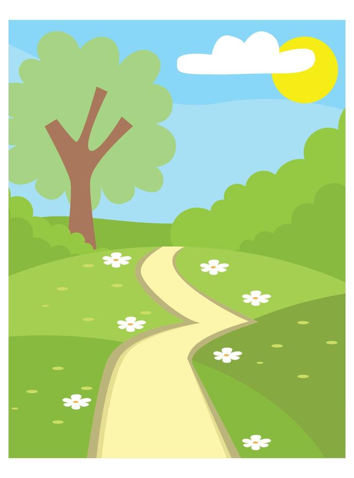 flat illustration playing in the park happy with friends. Suitable for Diagrams, Infographics, And Other Graphic assets vector