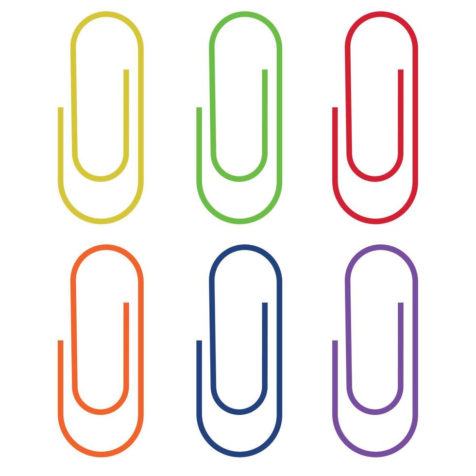 Abstract set with a set of colorful paper clips on a transparent background. Set of education illustrations. Modern abstract transparent background. vector