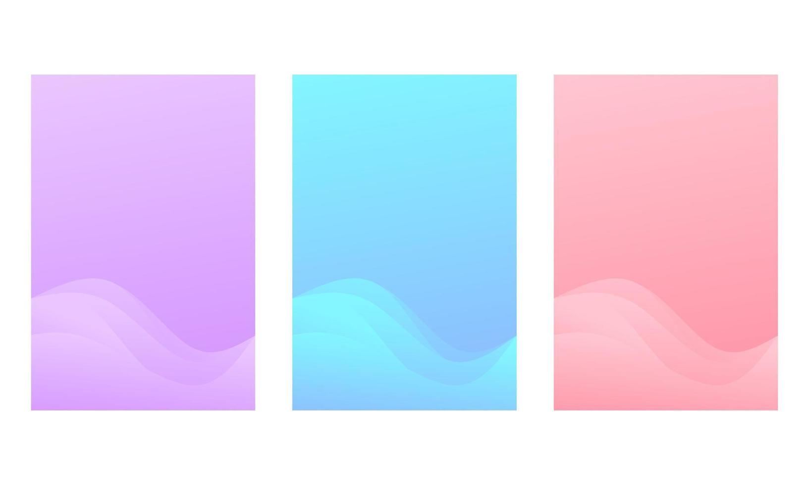 Set of Abstract wave background for poster, flyer etc vector