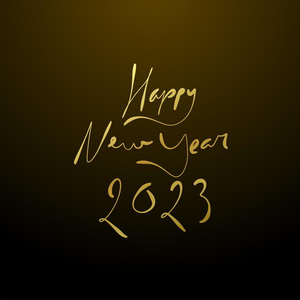 Happy new year 2023. Stylish elegant black background vector