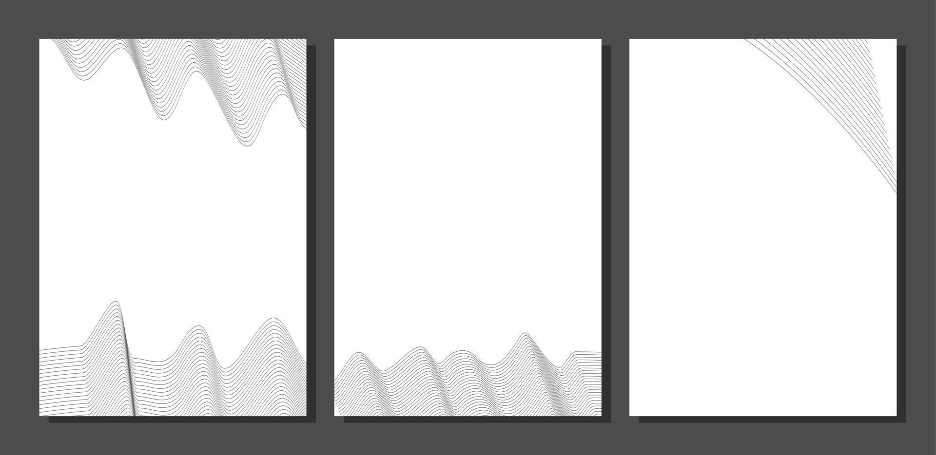 Abstract warped Diagonal Striped poster or cover design template. Vector curved twisted slanting, waved lines pattern. Brand new style for your business design