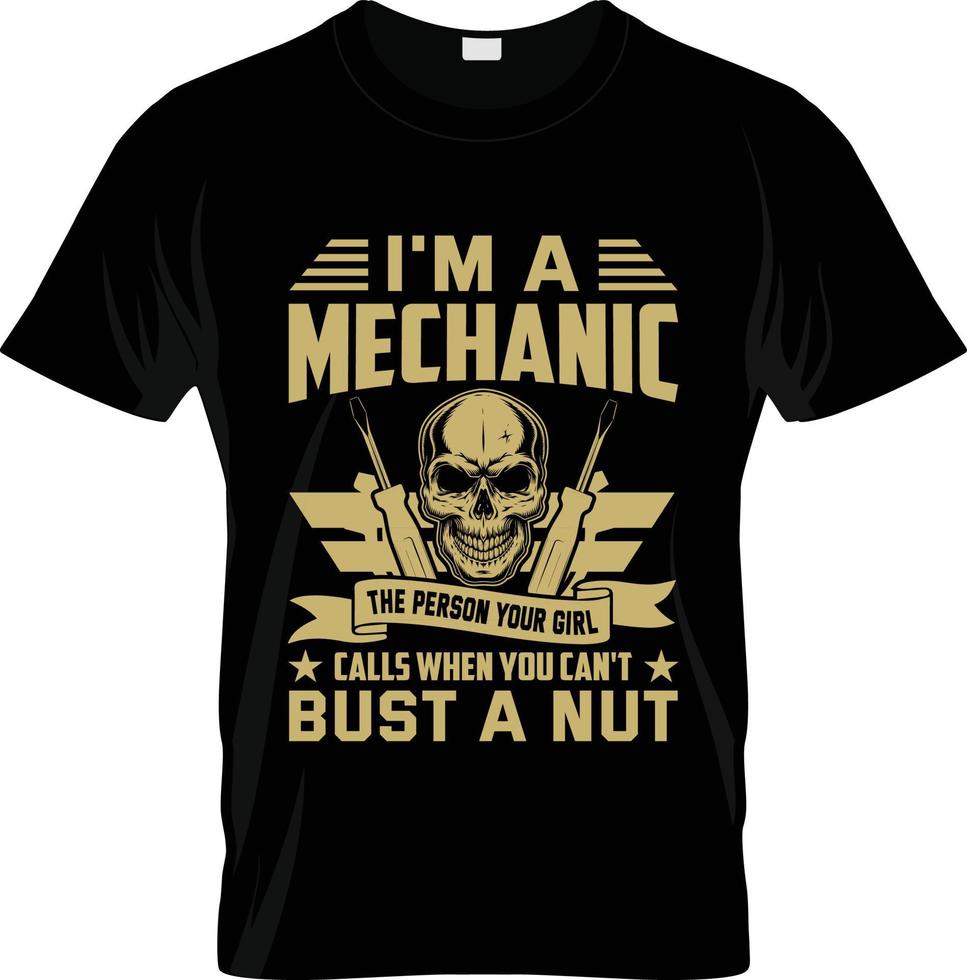 Mechanic t-shirt design, Mechanic t-shirt slogan and apparel design, Mechanic typography, Mechanic vector, Mechanic illustration vector