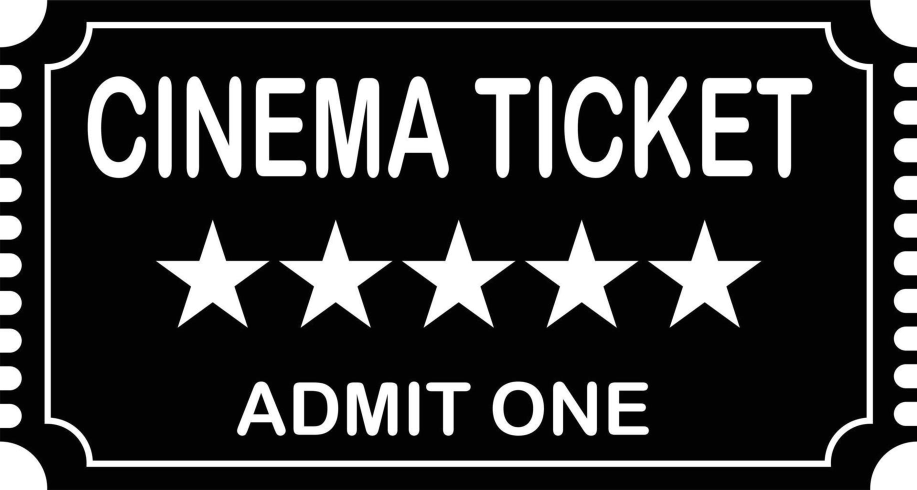 Cinema ticket on the white background. Cinema ticket sign. Admit one symbol. flat style. vector