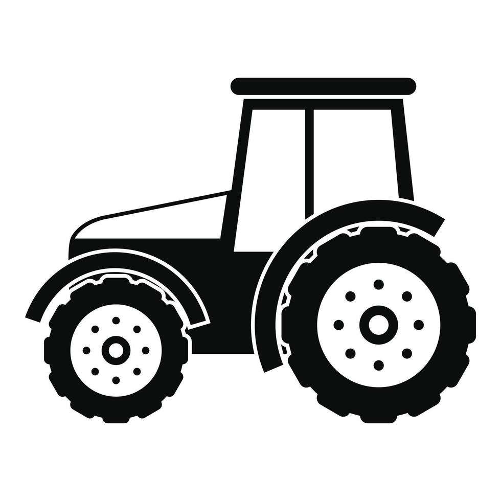icono de tractor, estilo simple vector