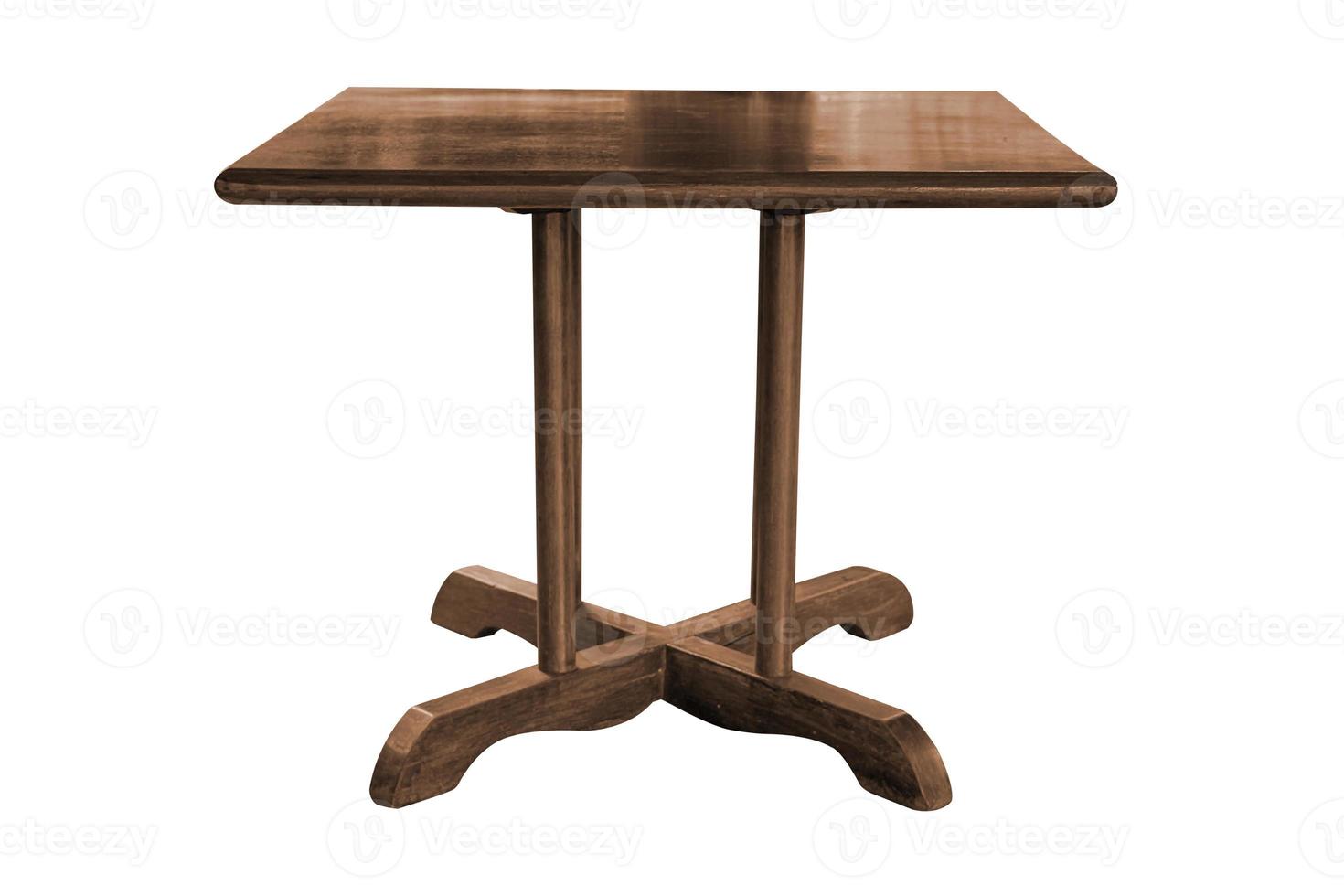 Wooden table isolated. photo